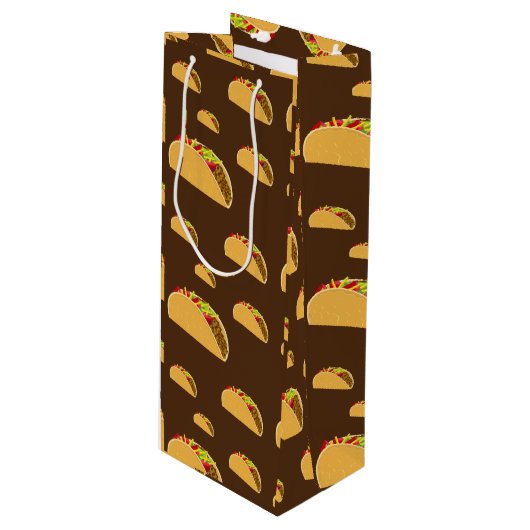 Taco Dinsdag Ontwerp - Gift Bag - Wijn Cadeautas (Voorkant Gekanteld)