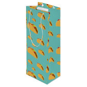 Taco Dinsdag Ontwerp - Gift Bag - Wijn Wijn Cadeautas (Achterkant Gekanteld)