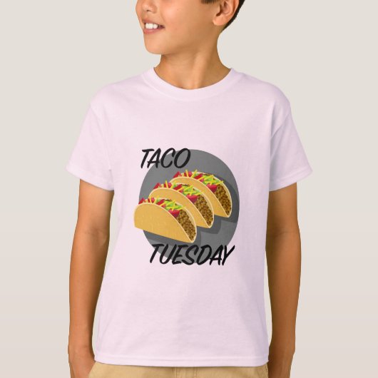 Taco Dinsdag Ontwerp - Kinderen Basic T-Shirt (Voorkant)