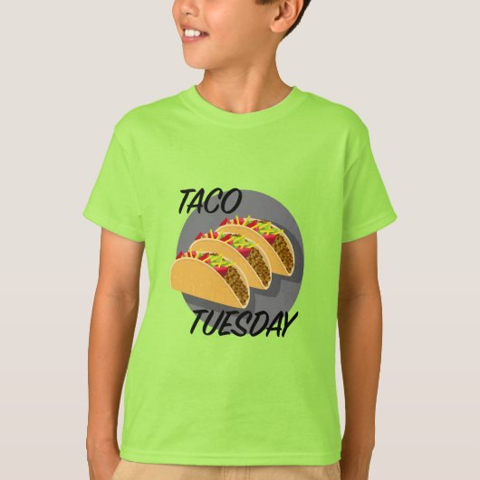 Taco Dinsdag Ontwerp - Kinderen Basic T-Shirt (Voorkant)