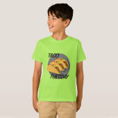 Taco Dinsdag Ontwerp - Kinderen Basic T-Shirt (Voorkant volledig)