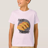 Taco Dinsdag Ontwerp - Kinderen Basic T-Shirt (Voorkant)