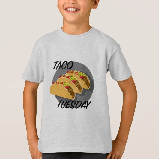 Taco Dinsdag Ontwerp - Kinderen Basic T-Shirt (Voorkant)