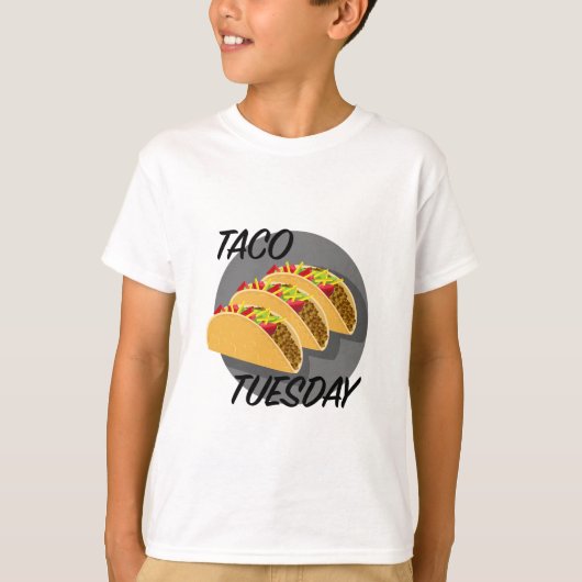 Taco Dinsdag Ontwerp - Kinderen Basic T-Shirt (Voorkant)