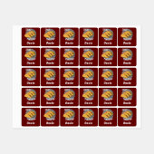 Taco Dinsdag Ontwerp - Klein vierkant waslabel Labels (Vel)