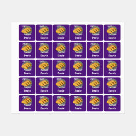 Taco Dinsdag Ontwerp - Klein vierkant waslabel Labels