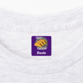 Taco Dinsdag Ontwerp - Klein vierkant waslabel Labels (Aangebracht)