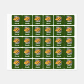 Taco Dinsdag Ontwerp - Klein vierkant waslabel Labels (Vel)