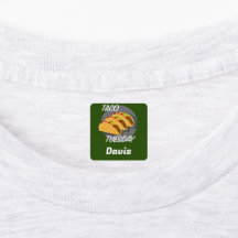 Taco Dinsdag Ontwerp - Klein vierkant waslabel