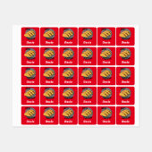 Taco Dinsdag Ontwerp - Klein vierkant waslabel Labels (Vel)