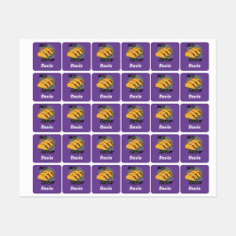 Taco Dinsdag Ontwerp - Klein vierkant waslabel Labels