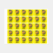 Taco Dinsdag Ontwerp - Klein vierkant waslabel Labels (Vel)