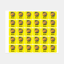 Taco Dinsdag Ontwerp - Klein vierkant waslabel Labels