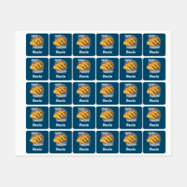 Taco Dinsdag Ontwerp - Klein vierkant waslabel Labels