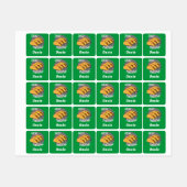 Taco Dinsdag Ontwerp - Klein vierkant waslabel Labels (Vel)