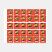 Taco Dinsdag Ontwerp - Klein vierkant waslabel Labels (Vel)