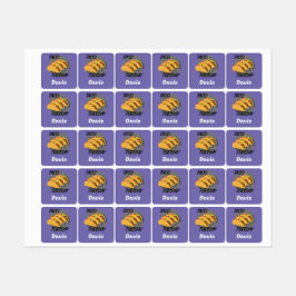 Taco Dinsdag Ontwerp - Klein vierkant waslabel Labels