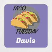 Taco Dinsdag Ontwerp - Klein vierkant waslabel Labels (Design 2)