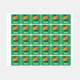 Taco Dinsdag Ontwerp - Klein vierkant waslabel Labels