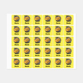 Taco Dinsdag Ontwerp - Klein vierkant waslabel Labels (Vel)