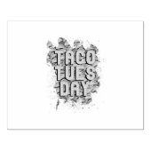 Taco dinsdag rubberstempel (Afrduk)