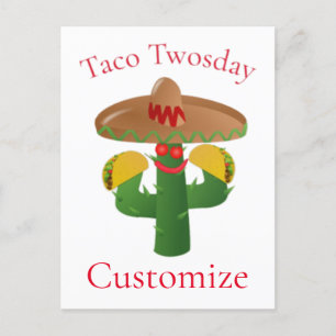 Taco dinsdag Saguaro Cactus Thunder_Cove Briefkaart