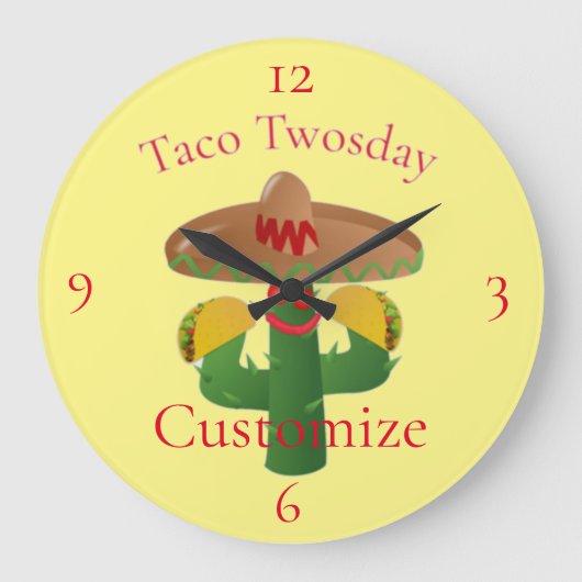 Taco dinsdag Saguaro Cactus Thunder_Cove Grote Klok (Voorkant)
