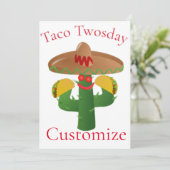 Taco dinsdag Saguaro Cactus Thunder_Cove Kaart (Staand voorkant)