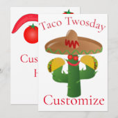Taco dinsdag Saguaro Cactus Thunder_Cove Kaart (Voorkant / Achterkant)