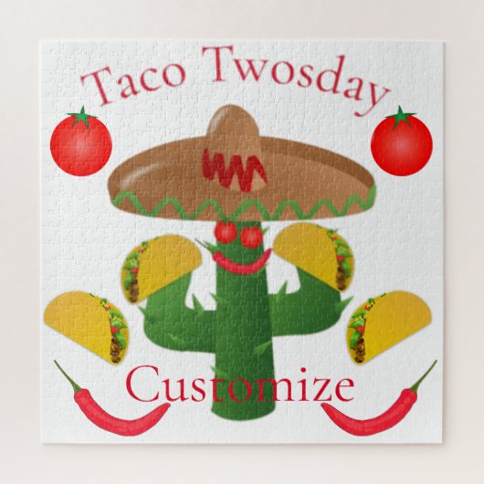 Taco dinsdag Saguaro Cactus Thunder_Cove Legpuzzel (Verticaal)