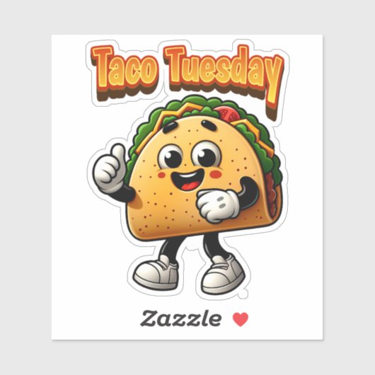 Taco dinsdag sticker (Vel)