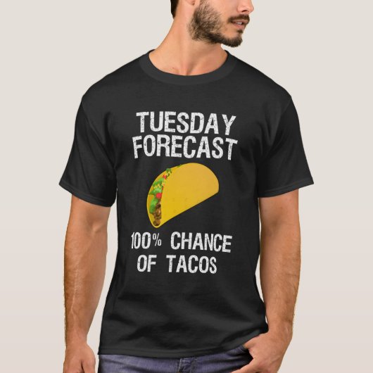 Taco dinsdag Taco Forecast T-shirt (Voorkant)