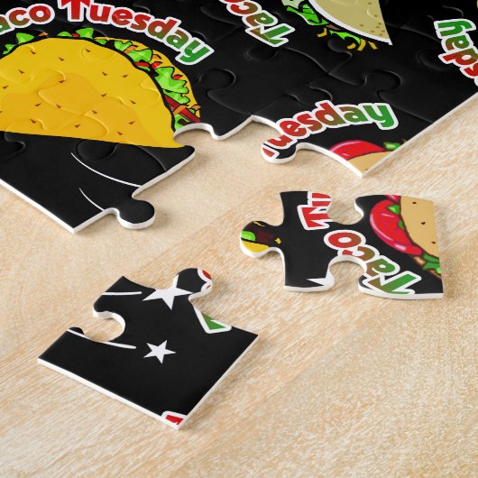 Taco Dinsdag Zachte en Harde Tacos en Hete Saus Legpuzzel (Zijkant)