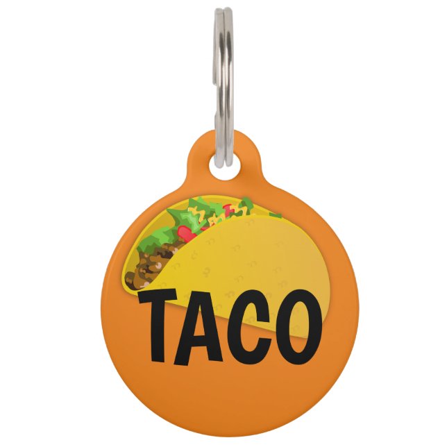 Taco Dog Label Huisdierpenning (Voorkant)