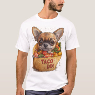 Taco Dog - Schattigee Chihuahua Taco Cartoon Ontwe T-shirt