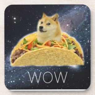 Taco Doge in de ruimte. Wauw. Onderzetter