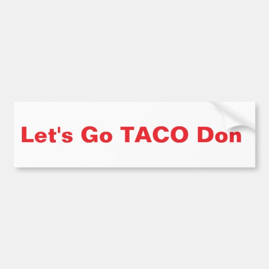 TACO Donnie Bumpersticker (Voorkant)
