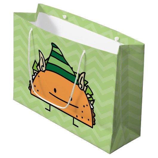 Taco Elf Large Cadeautasje (Voorkant Gekanteld)