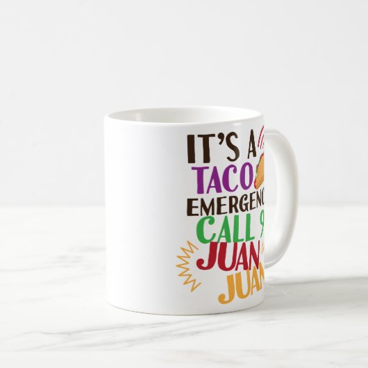 Taco Emergency Cinco de Mayo Funny Coffee Mok (Voorkant rechts)