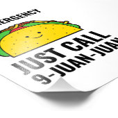 Taco emergency funny tacos Mexican food Foto Afdruk (Hoek)