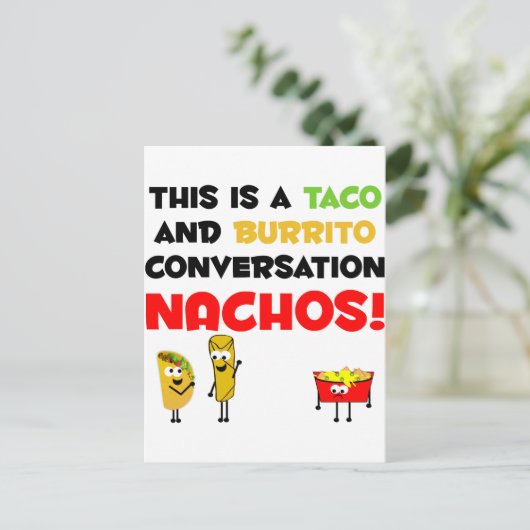 Taco en Burrito Business Briefkaart (Staand voorkant)