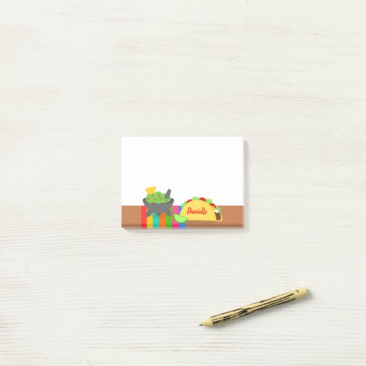 Taco en Guacamole Post-it® Notes (Op bureau)