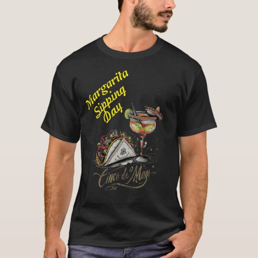 Taco en Margarita Senorita heeft een Margarita nod T-shirt (Voorkant)
