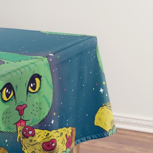 Taco en Pizza Cosmic Space Cat Tafelkleed (Voorbeeld)