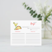 Taco en Tequila Vrijgezellenfeest Receptenkaart (Staand voorkant)