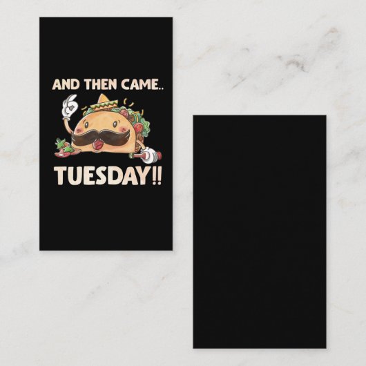 Taco en toen kwam Dinsdag Fiesta Mexican Food Visitekaartje (Voorkant / Achterkant)