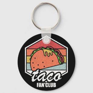 Taco fanclub vintage taco liefhebbers voor voedsel sleutelhanger