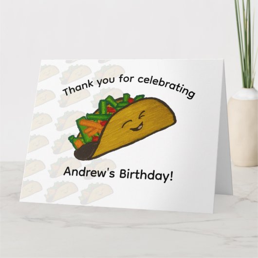 Taco Feest Dank Je Bedankkaart (Voorkant)