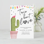 Taco Feest der Liefde Fiesta Koppels douche Cactus Kaart (Staand voorkant)