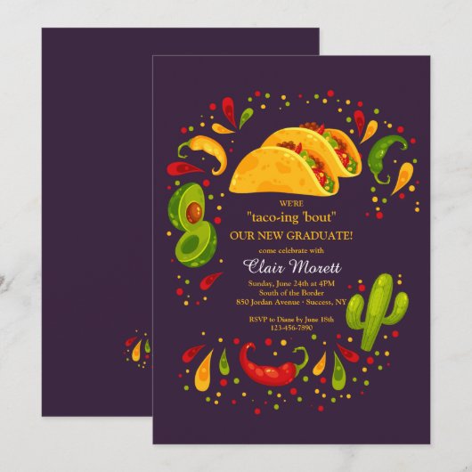 Taco Feest Kaart (Voorkant / Achterkant)